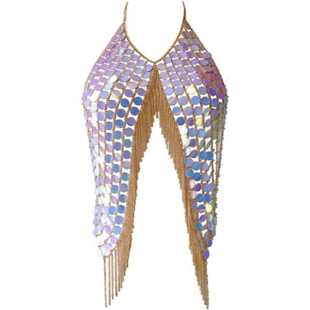 Women's Alloy Sequin Body Chain Beach Party Costume Accessory